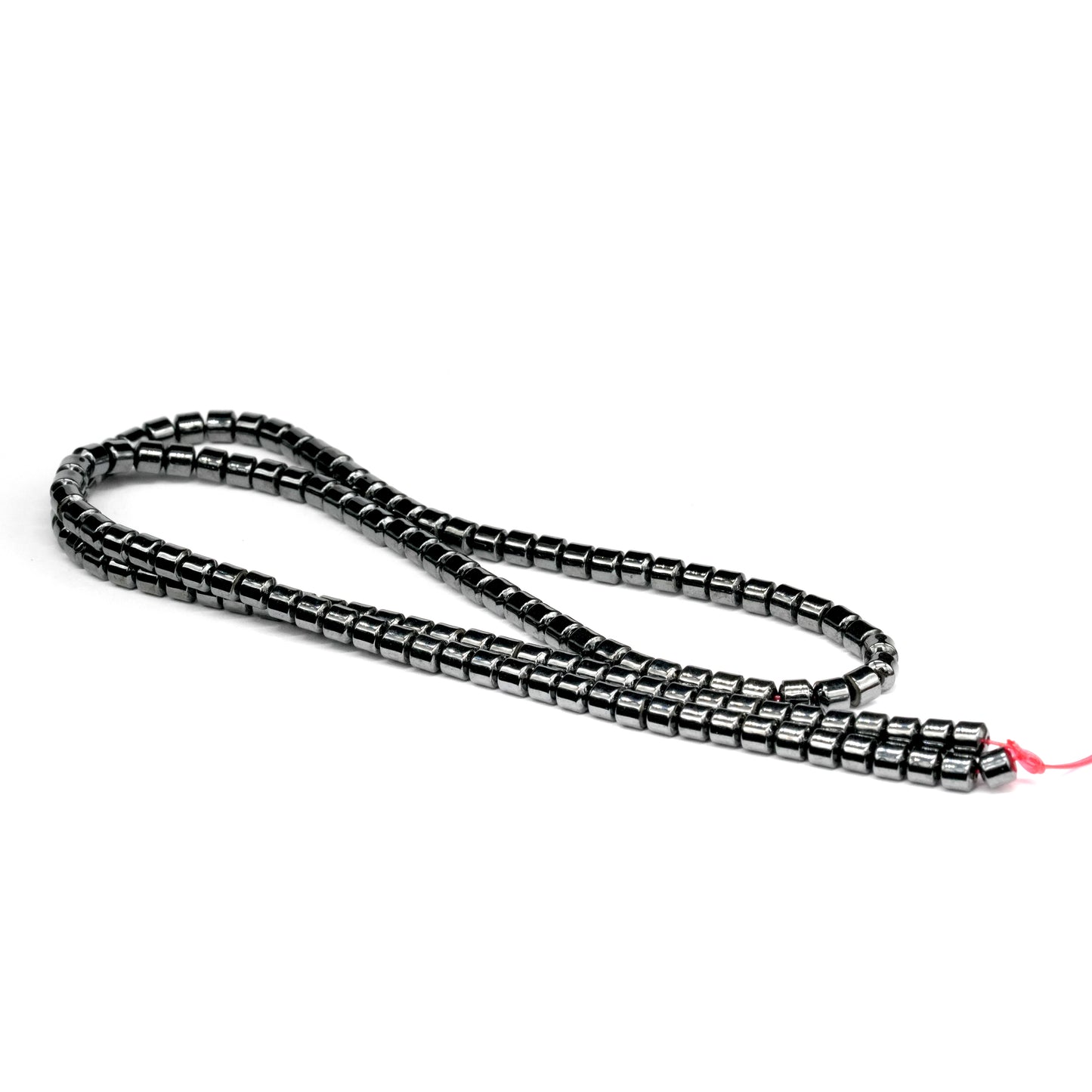 ヘマタイトビーズ 3mm × 3mm ドラム型 磁気入り ネックレス・ブレスレット等パーツ 手芸