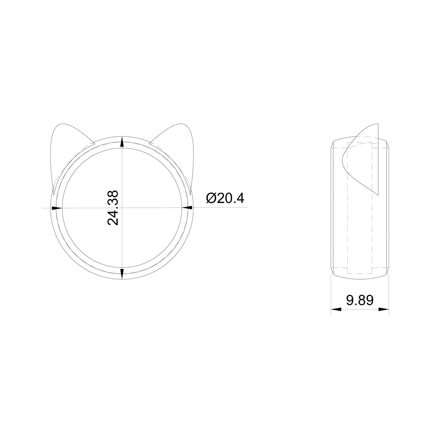 ねこピタ【白】(2個セット)