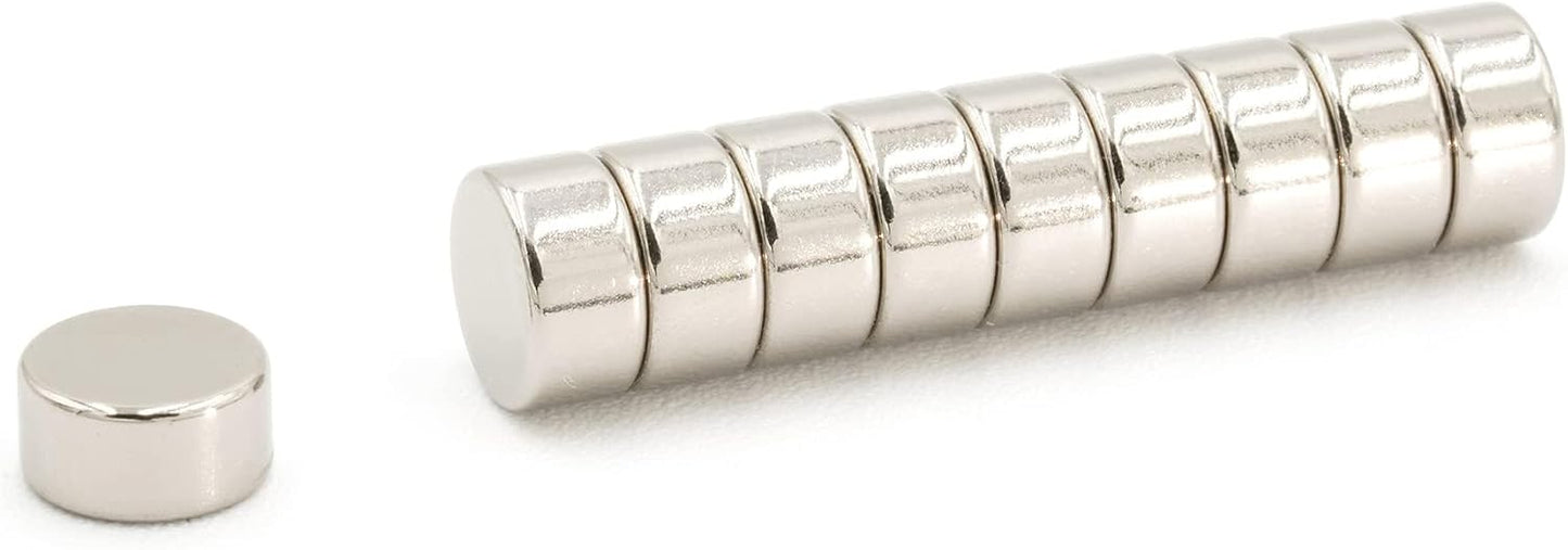 【市販最高グレード】N54 強力ネオジム磁石, Φ8 × 4（mm）, (寸法公差±0.05)【 特殊防錆4層メッキ】外径8mm x 厚さ4mm DIY 小型 丸型 工業用 キッチン 浴室 室外 事務所 多用途 KYOKEI (10)
