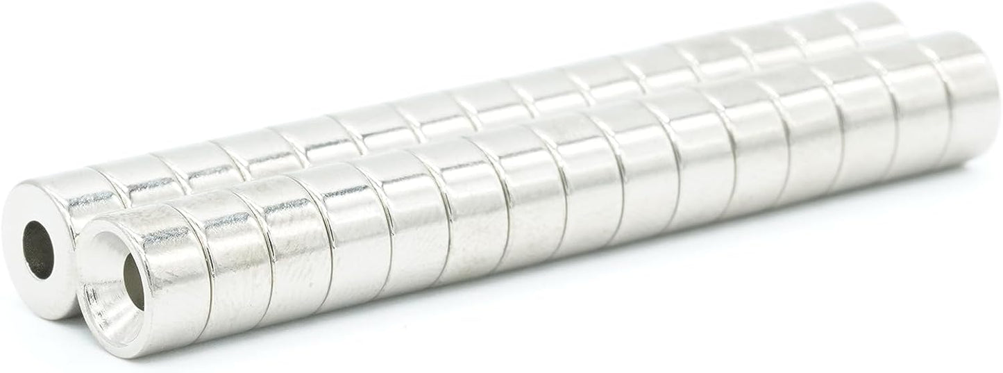 【防錆】強力ネオジム磁石 8ｍｍ ×4mm (M3皿ねじ穴) 30個セット N35 特殊4層メッキ DIY 小型 丸型 工業用 キッチン 浴室 室外 事務所 多用途 KYOKEI