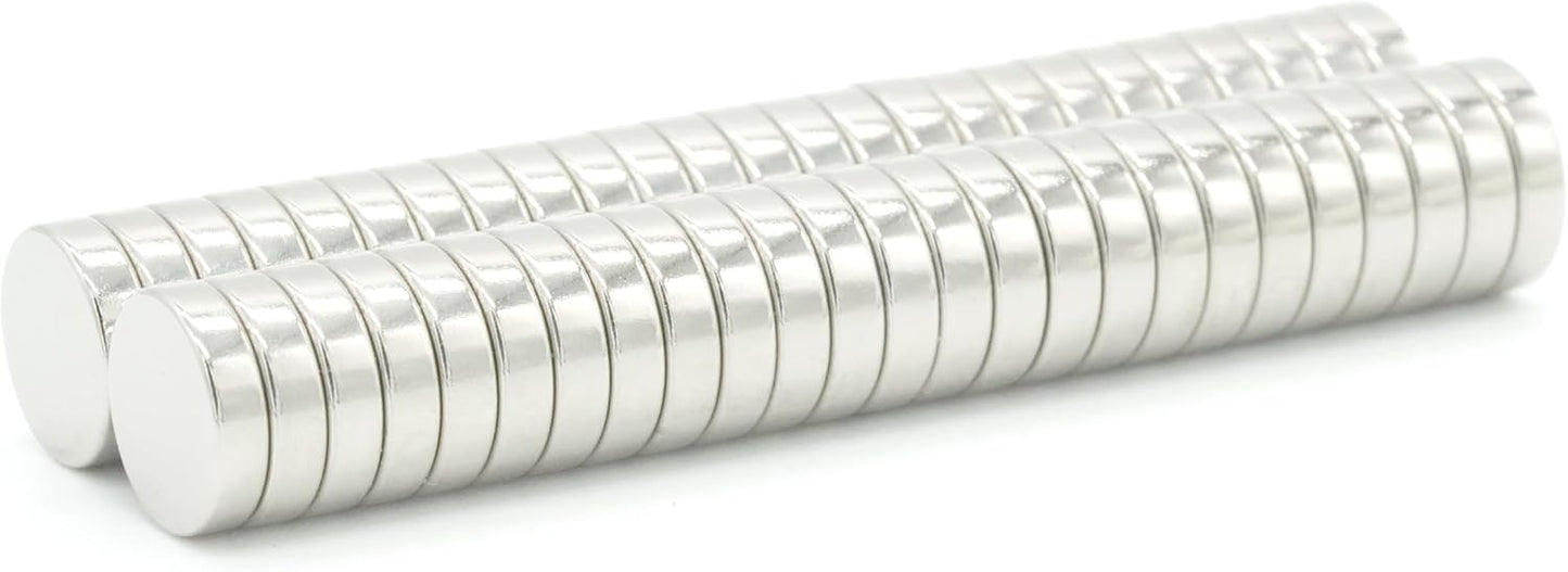 【市販最高グレード】N54 強力ネオジム磁石, Φ 8×2（mm）, (寸法公差±0.05) 【 特殊防錆4層メッキ】外径 8mm x 厚さ 2mm, DIY 小型 丸型 工業用 キッチン 浴室 室外 事務所 多用途, KYOKEI (50)