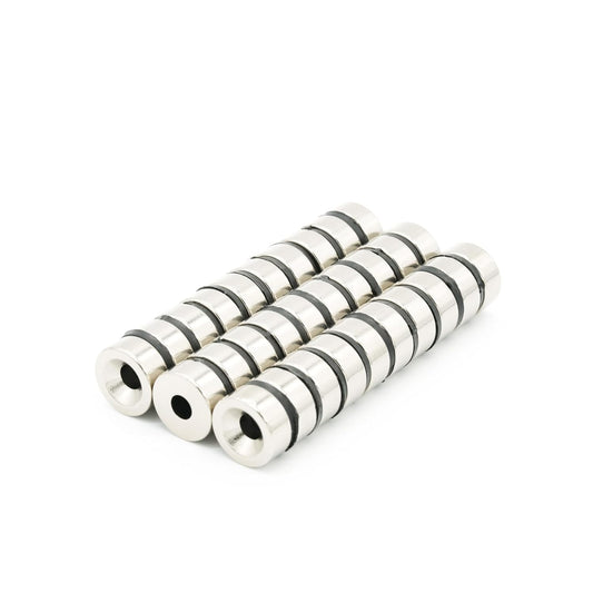 【防錆】強力ネオジム磁石 12ｍｍ ×5mm (M4皿ねじ穴) 丸型 N35 DIY 工業用 KYOKEI 30個
