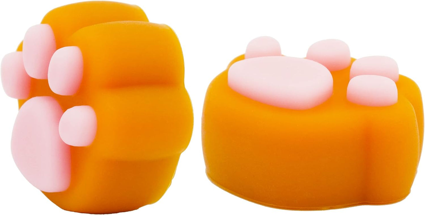 シリコンカバーマグネット【ぷにゃマグ】2個入りパック 茶色 3点セット ネコ手形鉄板シール付き！計6枚（使う場所を選ばない）肉球触感 ホワイトボード 冷蔵庫 インテリア ギフト KYOKEI