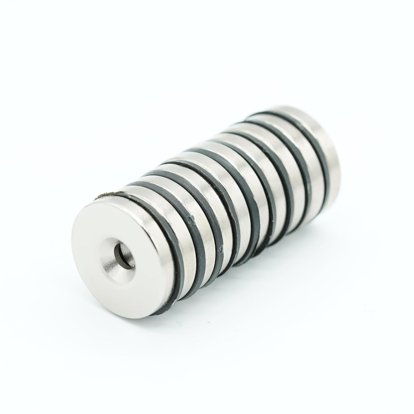 【特殊防錆】ネオジム磁石 Φ24mm×4mm (M5 皿ねじ穴) 円柱型 外径24mm 厚み4mm N35 KYOKEI (10)