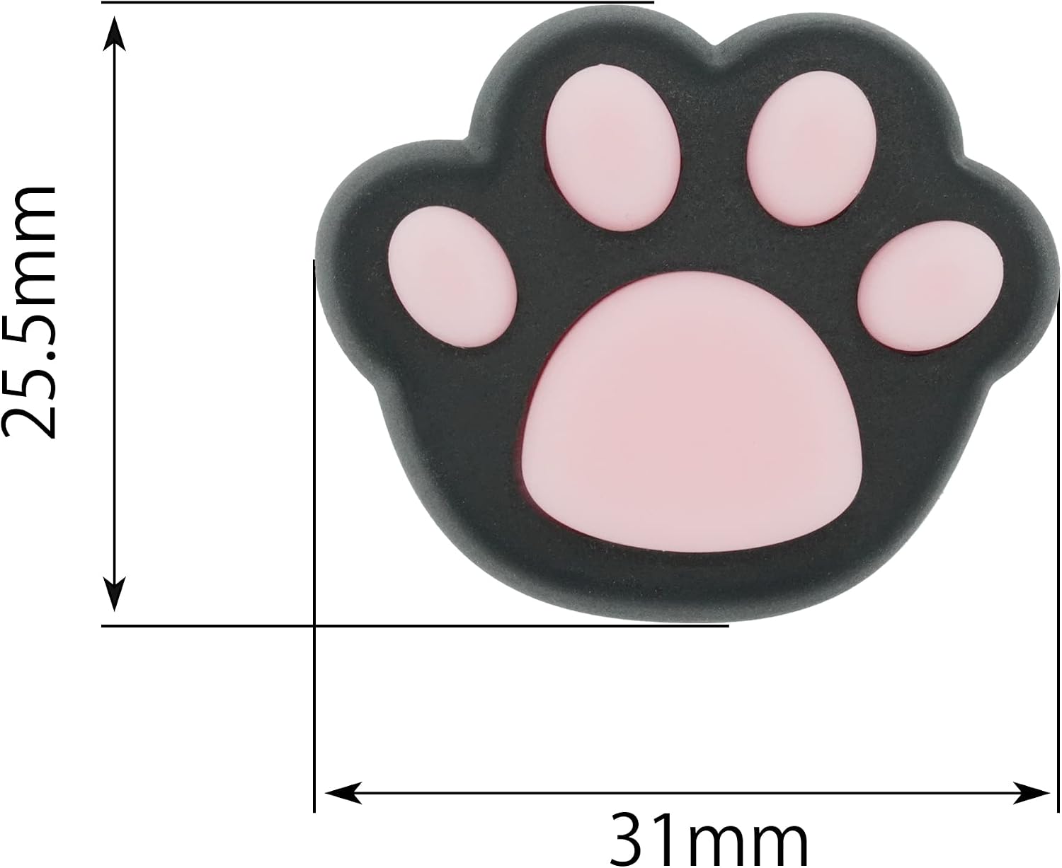 シリコンカバーマグネット【ぷにゃマグ】2個入りパック 黒色 3点セット ネコ手形鉄板シール付き！計6枚（使う場所を選ばない）肉球触感 ホワイトボード 冷蔵庫 インテリア ギフト KYOKEI