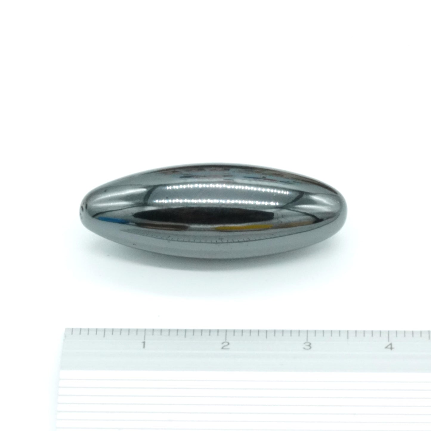 ラグビー型ヘマタイトマグネット 12mm x 33mm（±1.5mm） 10個セット 巾着袋入り 手指の運動に おしゃれな紙止めに