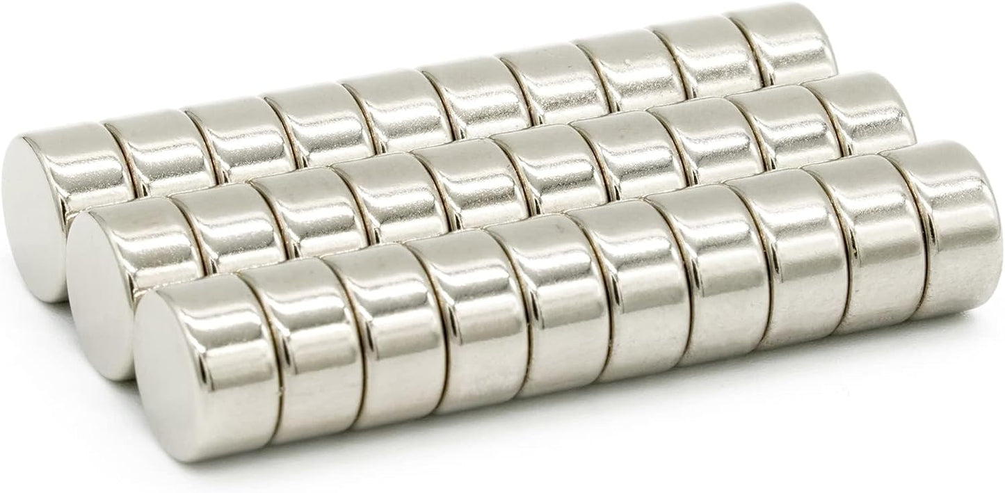 【市販最高グレード】N54 強力ネオジム磁石, Φ8 × 4（mm）, (寸法公差±0.05)【 特殊防錆4層メッキ】外径8mm x 厚さ4mm DIY 小型 丸型 工業用 キッチン 浴室 室外 事務所 多用途 KYOKEI (30)