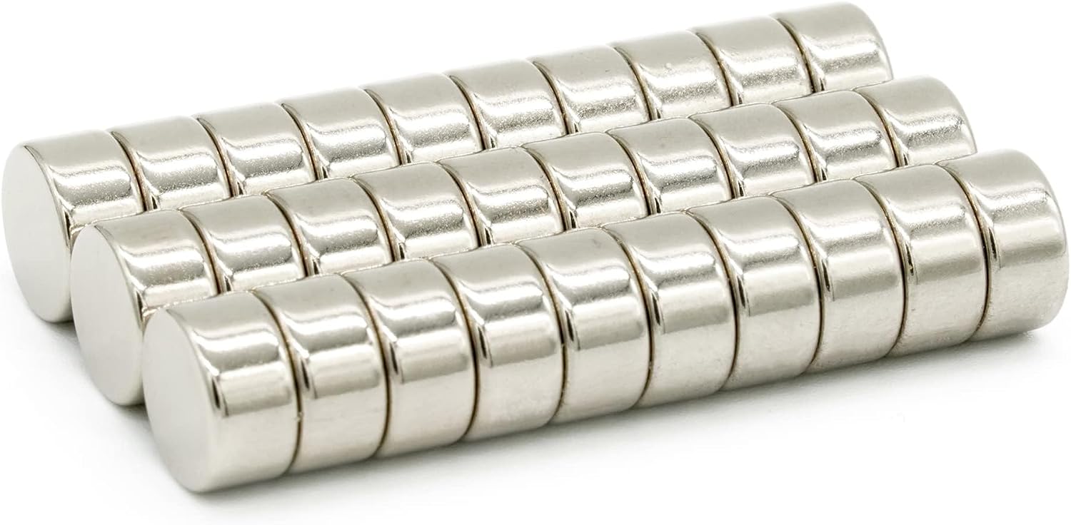 【市販最高グレード】N54 強力ネオジム磁石, Φ8 × 4（mm）, (寸法公差±0.05)【 特殊防錆4層メッキ】外径8mm x 厚さ4mm DIY 小型 丸型 工業用 キッチン 浴室 室外 事務所 多用途 KYOKEI (30)