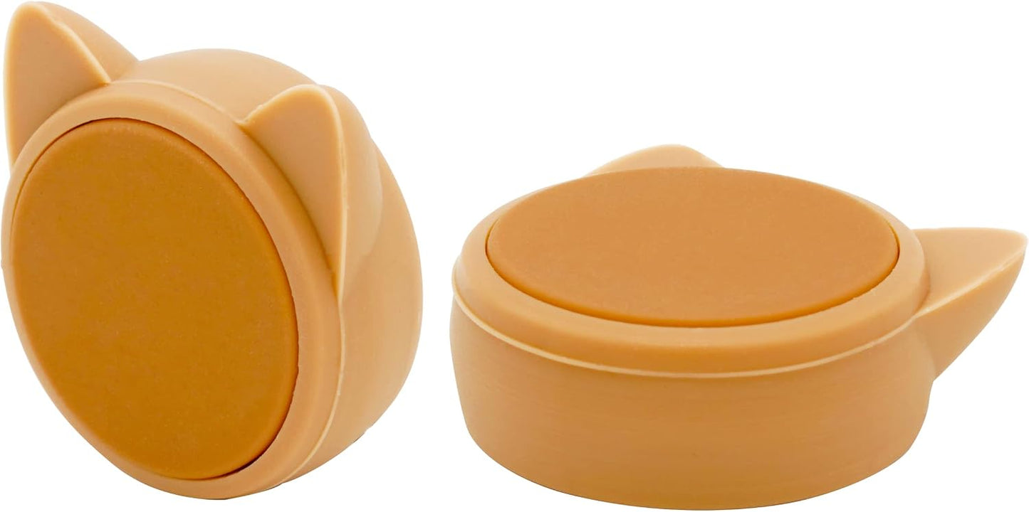 シリコンマグネット 2個セット×3 茶色 猫型デザイン磁石 ねこピタ KYOKEI 冷蔵庫 ホワイトボード