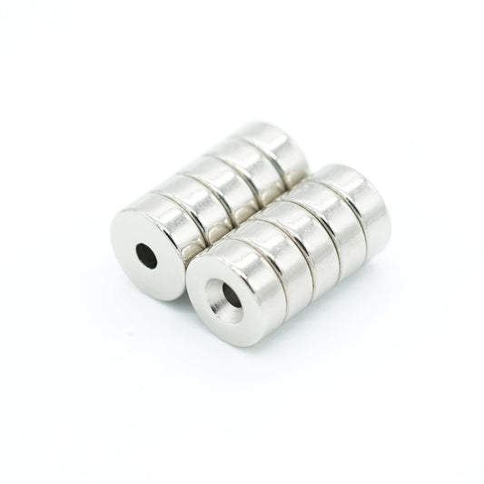 【特殊防錆】ネオジム磁石 Φ 8 mm × 3 mm (M2 皿ねじ穴) グレードN35 KYOKEI (10)