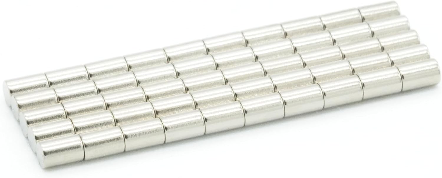 【市販最高グレード】N54 【防錆】強力ネオジム磁石 2ｍｍ ×3mm （寸法公差±0.05mm） 【50個セット】特殊4層メッキ DIY 小型 丸型 工業用 キッチン 浴室 室外 事務所 多用途 KYOKEI