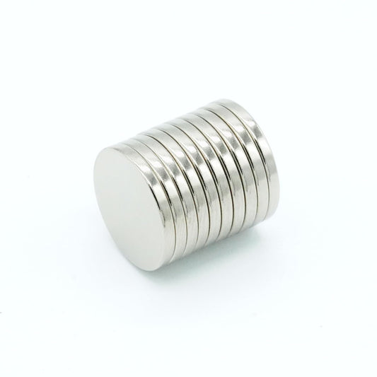 【防錆】強力ネオジム磁石 14mmｘ1.5mm 寸法公差±0.05mm 一般グレードN35 【防錆特殊4層メッキ】 外径14mm×厚さ1.5mm DIY・工業用 KYOKEI (10)