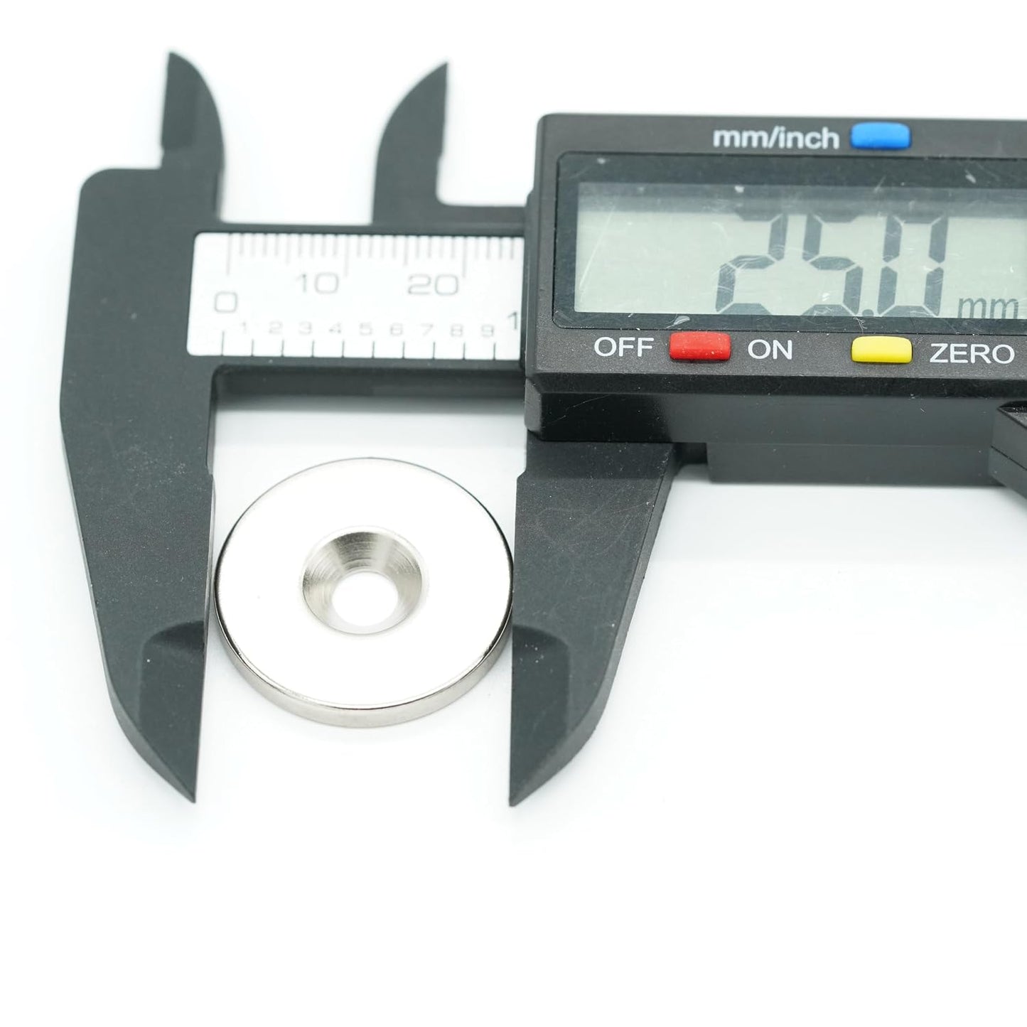 【特殊防錆】ネオジム磁石 Φ25mm×3mm (M5 皿ねじ穴) 円柱型 外径25mm 厚み3mm N35 KYOKEI (10)