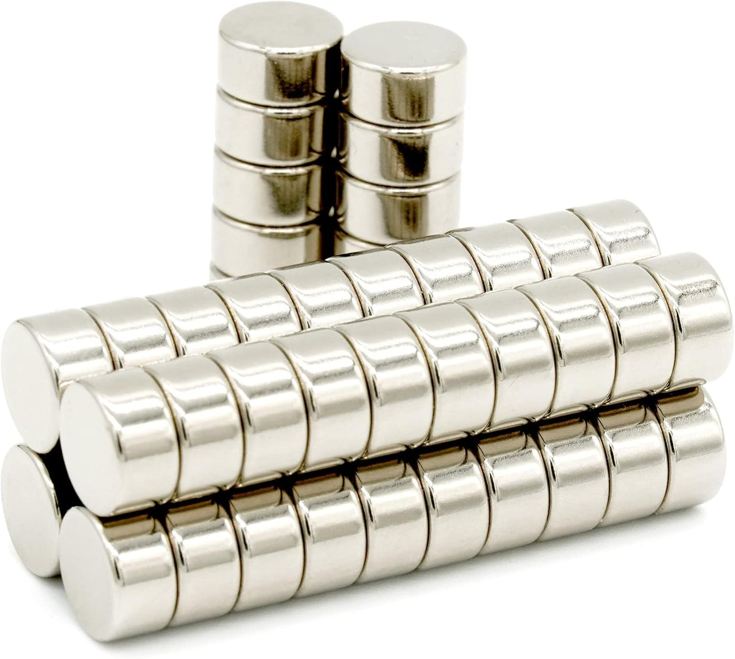 【市販最高グレード】N54 強力ネオジム磁石, Φ8 × 4（mm）, (寸法公差±0.05)【 特殊防錆4層メッキ】外径8mm x 厚さ4mm DIY 小型 丸型 工業用 キッチン 浴室 室外 事務所 多用途 KYOKEI (50)