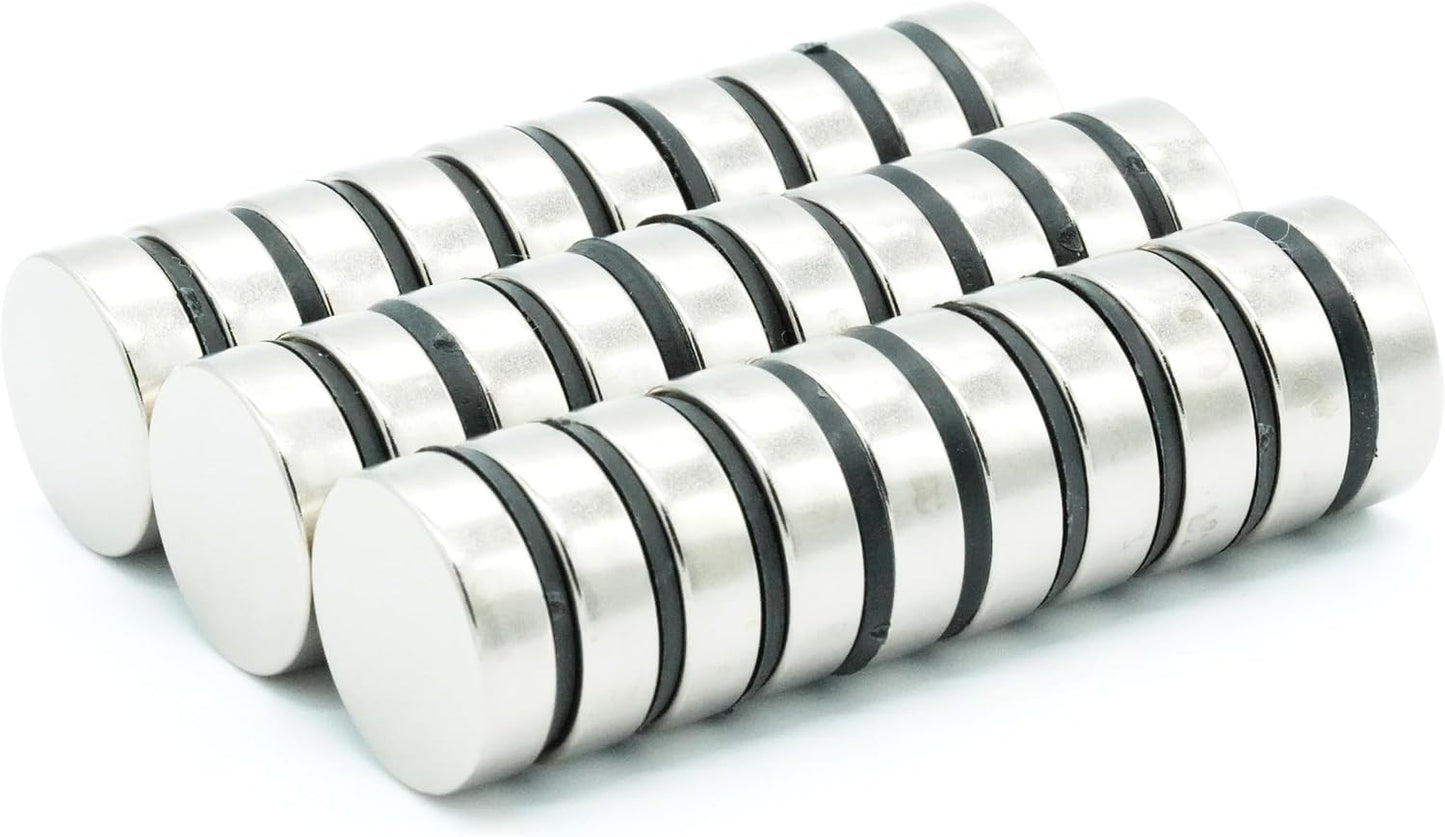 【防錆】強力ネオジム磁石 18ｍｍ × 5mm (寸法精度±0.05）N35 特殊4層メッキ 【30個セット】DIY 小型 丸型 工業用 キッチン 浴室 室外 事務所 多用途 KYOKEI