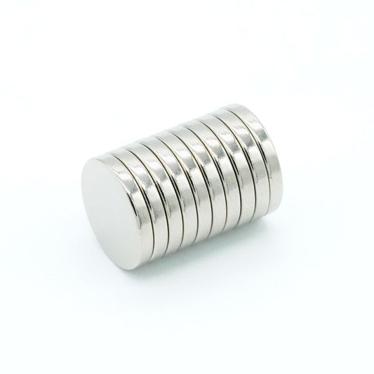 【防錆】強力ネオジム磁石 14mmｘ2mm 寸法公差±0.05mm 一般グレードN35 【防錆特殊4層メッキ】 外径14mm×厚さ2mm DIY・工業用 KYOKEI (10)